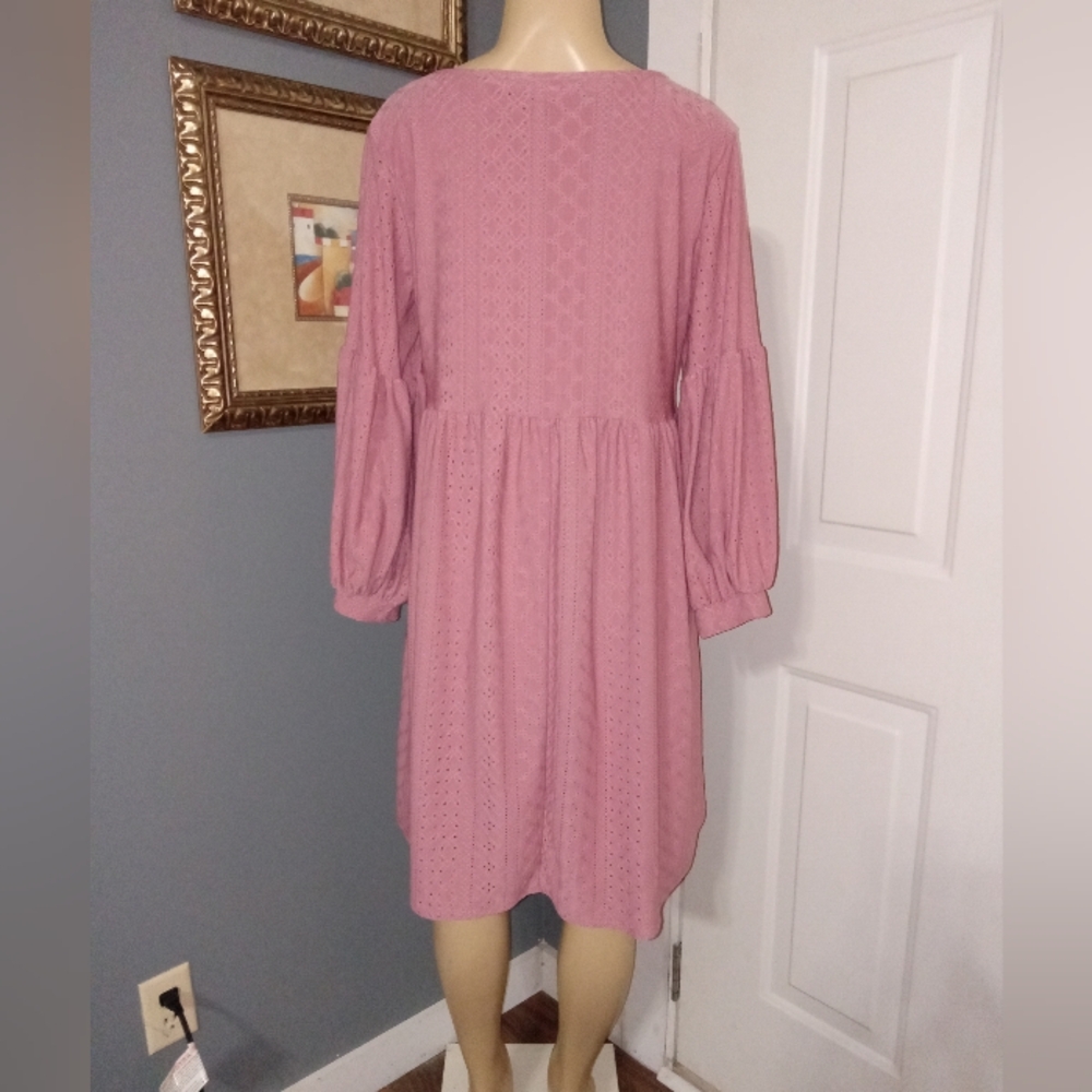 VIBE ROSE PINK DRESS SZ 1X - Picture 6 of 7